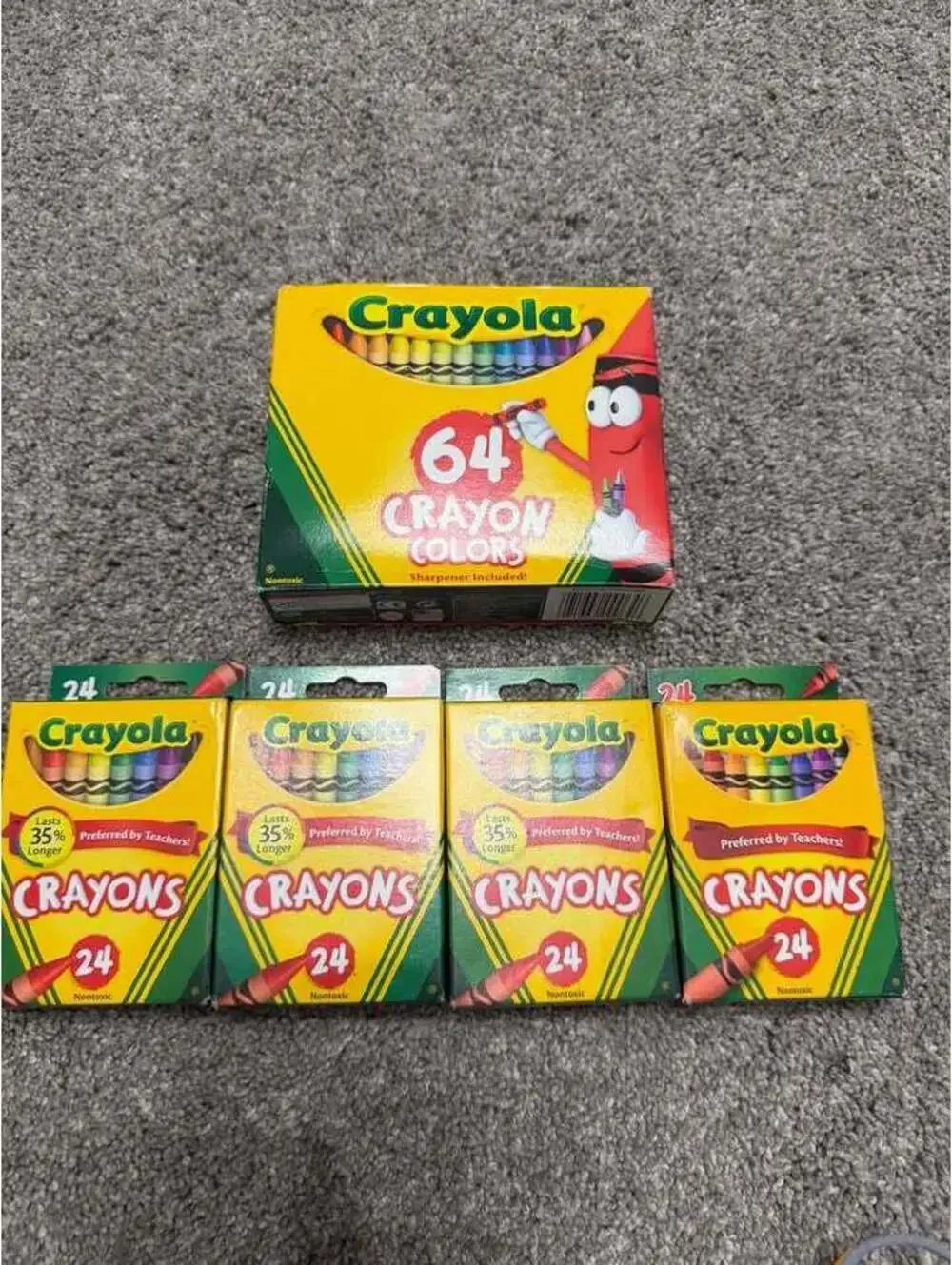Crayola Crayons 64 Count and 24 Count Bundle with Dandelion